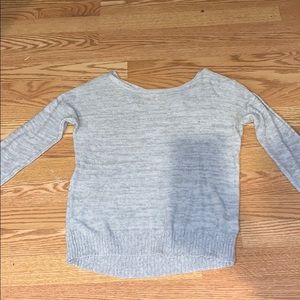 Grey sweater with crossed back